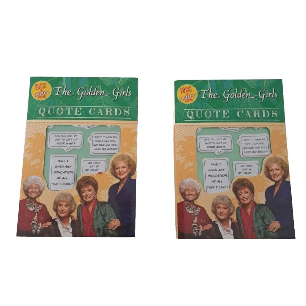 Golden Girls Quote Stickers Postcards New Lot Of 2 Books Keep One Gift One